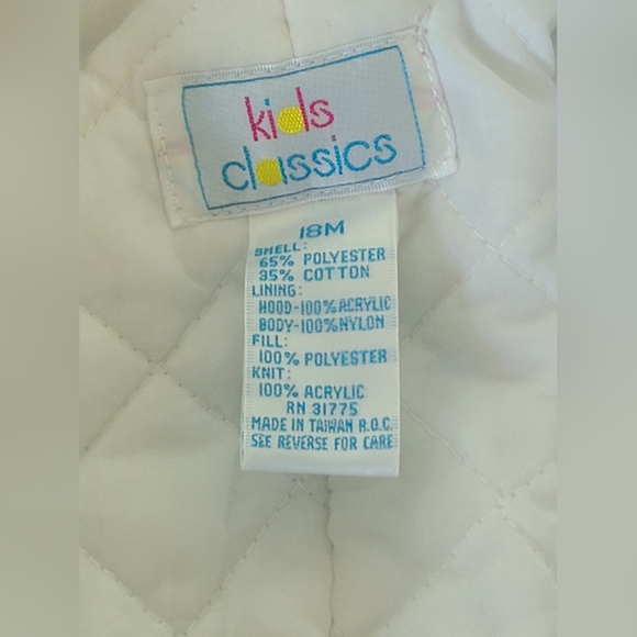 Kids Classics- Baby's Warm One Piece Snowsuit, Sz 18 M - Picture 2 of 5